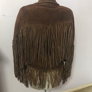 🌋Vintage Suede Leather fringe jacket 🌋